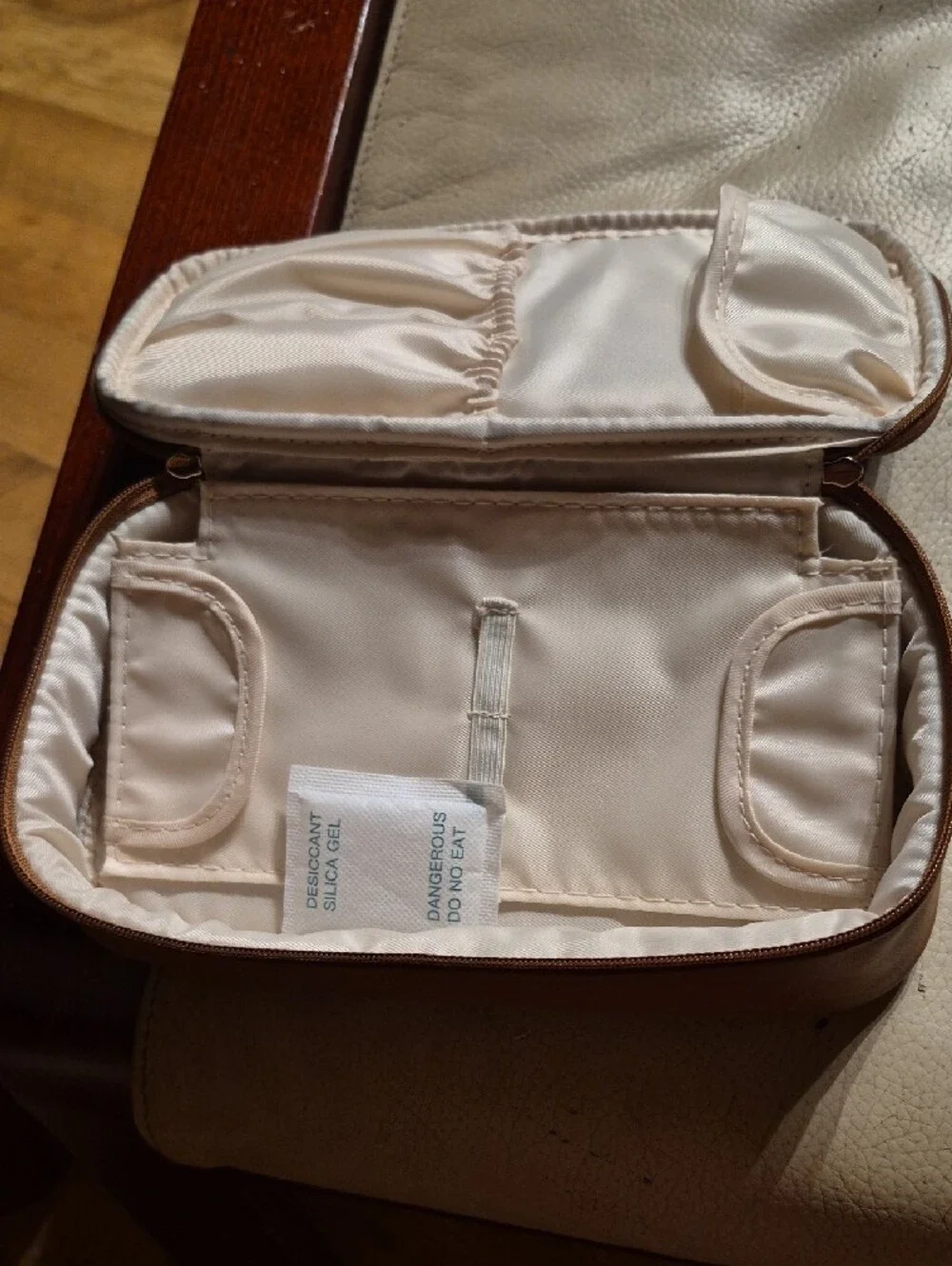 Brown Women's Travel Pouch - Sleek Leatherette Organizer